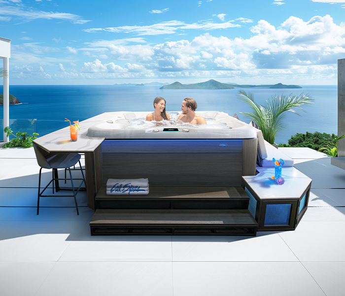 Calspas hot tub being used in a family setting - Inwood